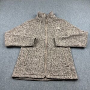The North Face Jacket Womens Medium Brown Heathered Full Zip Fleece Outdoors